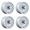 Set 4 17" Black Rhino BR024 AWOL Silver Machined Face 17x8.5 5x5 -10mm Wheels
