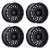Set 4 17" Black Rhino Hard Alloys BR024 AWOL Matte Black 17x8.5 5x5 -10mm Wheels