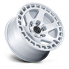 Set 4 17" Black Rhino BR022 Bahari Gloss Silver Machined Face 17x8.5 5x5 -10mm