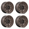 Set 4 17" Black Rhino BR021 Mondo Burnt Bronze 17x9 Wheels 6x5.5 -38mm Rims