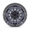 17" Black Rhino BR021 Mondo Matte Gunmetal Gloss Gray Lip 17x8.5 6x5.5 20mm Rim