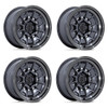 Set 4 17" Black Rhino BR021 Mondo Gunmetal Gloss Gray Lip 17x8.5 6x5.5 20mm Rims