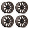 Set 4 20" Black Rhino BR020 Diamondback Burnt Bronze 20x9 Wheels 6x135 -12mm Rim