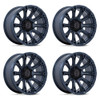 Set 4 20" Black Rhino BR020 Diamondback Metallic Blue 20x9 Wheels 6x135 12mm Rim