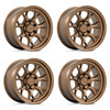 Set 4 17" Black Rhino BR017 Etosha Matte Bronze 17x8.5 Wheels 6x5.5 12mm Rims