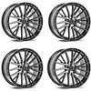 Set 4 20" Axe Wheels EX40 Black & Polished Face 20x8.5 Wheels 5x112 25mm Rims