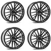 Set 4 20" Axe Wheels EX40 Gloss Black 20x8.5 Wheels 5x110 40mm Rims