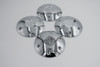 Universal chrome wheel center cap kit for 6 lug trucks using 12x1.5 lug nuts with secure lug-mounted installation and aftermarket wheel compatibility.