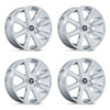 Set 4 24" DUB 1PC DC273 Pull Chrome 24x9 Wheels 5x115 5x120 38mm Rims