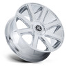 24" DUB 1PC DC273 Pull Chrome 24x9 Wheel 5x115 5x120 15mm Rim