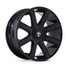 Set 4 24" DUB DC273 Pull 24x9 5x115 5x120 15mm Wheels Gloss Black Rims