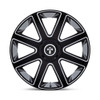 24" DUB 1PC DC273 Pull Gloss Black Milled 24x9 Wheel 5x115 5x120 15mm Rim
