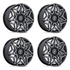 Set 4 24" DUB DC274 Anomaly Gloss Black Milled 24x9 Wheels 5x115 5x120 38mm Rims