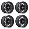 Set 4 18" KMC KM452 Impact Forged Monoblock Satin Black 18x9 8x6.5 -12mm Wheels