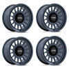 Set 4 18" KMC KM452 Impact Forged Monoblock Metallic Blue 18x9 8x170 -12mm Rims