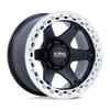 Set 4 17" KMC KM238 VI Beadlock Satin Black Machined Ring 17x9 8x6.5 -38mm Rims