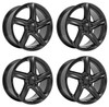Set 4 19" OE Wheels CV02C Satin Black 19x10 Wheels 5x4.75 Rims 73mm For Chevy