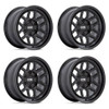 Set 4 18" KMC KM451 Mesa Forged Monoblock Satin Black 18x9 Wheels 8x6.5 0mm Rims