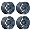 Set 4 18" KMC KM446 Mesa Forged Monoblock Metallic Blue 18x9 6x5.5 -12mm Wheels