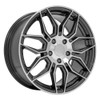 19" OE Wheels CV03C Gunmetal Machined 19x10 Wheel 5x4.75 Rim 73mm For Corvette