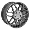 20" OE Wheels CV03D Gunmetal Machined 20x11 Wheel 5x120 Rim 64mm For Corvette