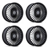 Set 4 22" Niche 1PC NC282 Serene Gloss Black 22x10 Wheels 5x130 20mm Rims