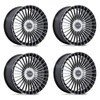Set 4 24" Niche NC282 Serene Gloss Black Machined Face 24x10 Wheels 5x130 20mm