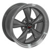 Set 4 18" OE Wheels FR01 Anthracite with Machined Lip 18x9 Wheels 5x4.5 Rim 24mm