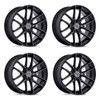 Set 4 22" Niche NC280 Prodigy 6 Gloss Black Dark Tinted Clear 22x9.5 6x5.5 20mm