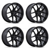 Set 4 20" Niche 1PC NC279 Prodigy 5 Matte Black 20x9 Wheels 5x112 45mm Rims