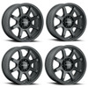 Set 4 18" Vision Off Road 351 Flow Satin Black Wheels 18x9 6x5.5 18mm Truck Rims