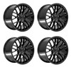 Set 4 18" OE Wheels CV08A Satin Black 18x10.5 Wheels 5x4.75 Rims 56mm For Chevy