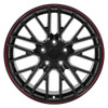 18" OE Wheels CV08A Gloss Black 18x10.5 Wheel 5x4.75 Rim 56mm For Chevy Pontiac