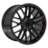 Set 4 18" OE Wheels CV08A Gloss Black 18x10.5 Wheels 5x4.75 Rims 56mm For Chevy