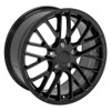 19" OE Wheels CV08B Satin Black 19x10 Wheel 5x4.75 Rim 79mm For Chevy Corvette