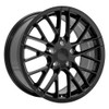Set 4 19" OE Wheels CV08B Satin Black 19x10 Wheels 5x4.75 Rims 79mm For Corvette