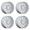 Set 4 19" Rotiform RC201 LSE 19x8.5 5x120 35mm Gloss Silver Machined Face Wheels