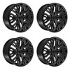 Set 4 20" OE Wheels CV37 Black with Milled Edge 20x9 Wheels 6x5.5 Rims 28mm