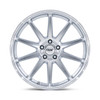 19" TSW TW004 Canard Gloss Silver Machined Face 19x9.5 Wheel 5x4.5 40mm Rim