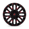 Fuel 1PC D829 Quake 20x10 5x5.0 Gloss Black Milled Red Tint Wheel 20" -18mm Rim