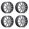 Set 4 20" TSW TW004 Canard Gloss Black Machined Face 20x9 Wheels 5x112 27mm Rims