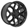 Set 4 22" OE Wheels CV98B Satin Black 22x9 Wheels 6x5.5 Rims 24mm For Chevy GMC