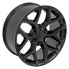 Set 4 22" OE Wheels CV98B Satin Black 22x9 Wheels 6x5.5 Rims 24mm For Chevy GMC