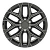 22" OE Wheels CV98B Black w/ Milled Edge 22x9 Wheel 6x5.5 Rim 24mm For Chevy GMC