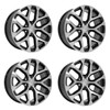 Set 4 24" OE Wheels CV98B Black Machined 24x10 Wheels 6x5.5 Rims 24mm For Chevy