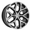 Set 4 24" OE Wheels CV98B Black Machined 24x10 Wheels 6x5.5 Rims 24mm For Chevy