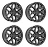 Set 4 26" OE Wheels CV98B Black w/ Milled Edge 26x10 Wheels 6x5.5 24mm For Chevy