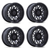 Set 4 17" Pro Comp Alloys PA202 Basecamp Matte Black 17x8.5 Wheels 5x5 0mm Rims