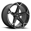 Niche 1PC N259 Arrow 20x10.5 5x112 Gloss Black Brushed Wheel 20" 40mm Rim