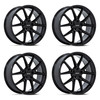 Set 4 18" Petrol PE002 P1E Gloss Black 18x8 Wheels 5x4.25 40mm Rims